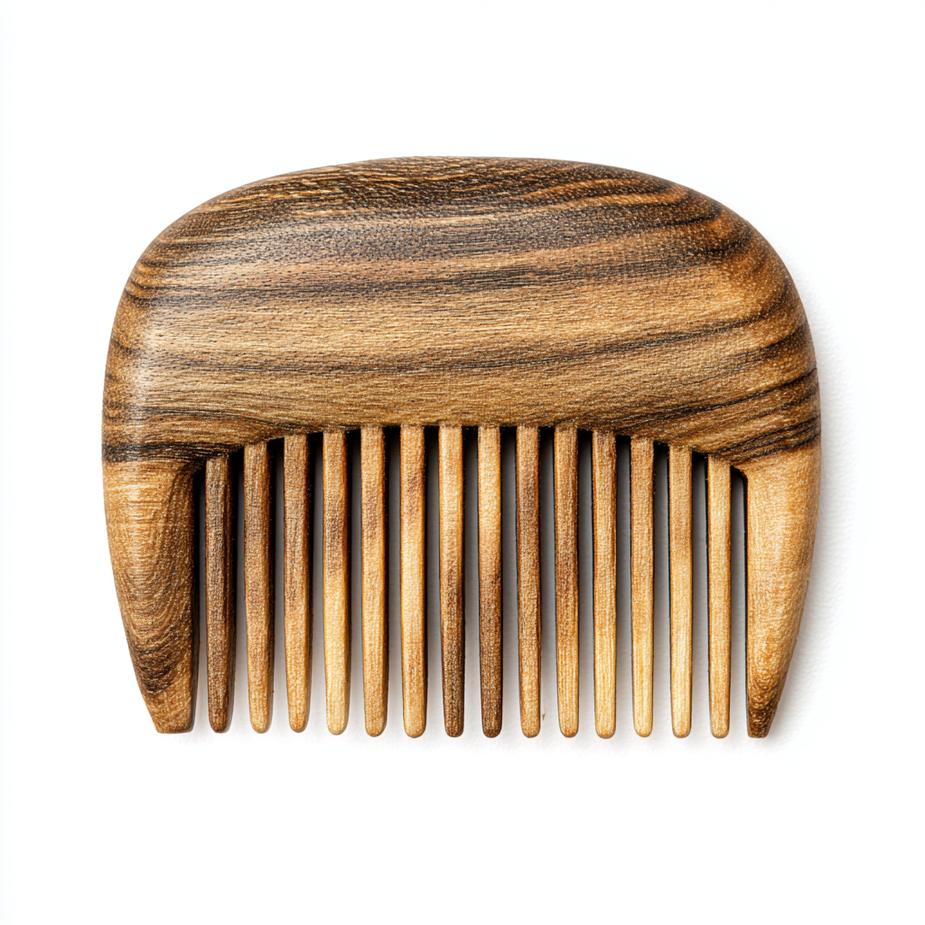Handcrafted Green Sandalwood Wide-Tooth Comb - Anti-Static