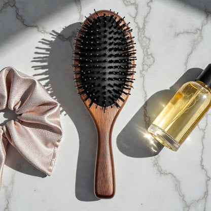 Scalp-Relief Air Cushion Paddle Brush - Detangling & Massage